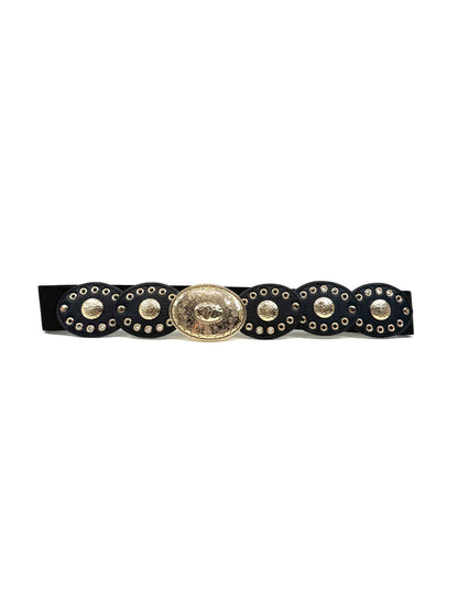 Ceinture bohème ajourée à boucle gravée
