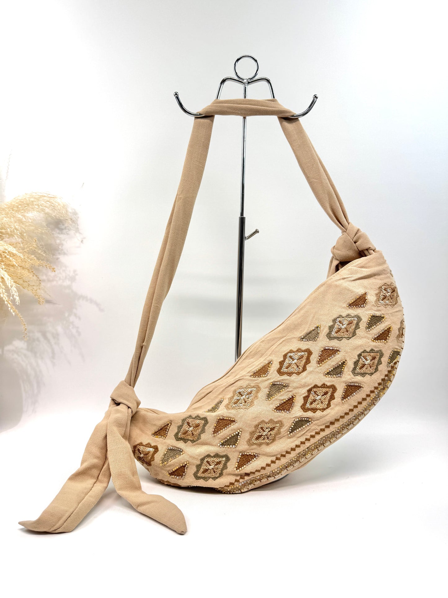 Sac banane besace bohème travaillé gypset