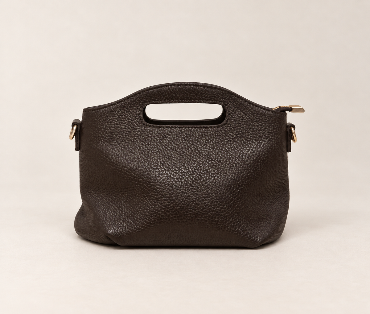 Sac boule en cuir grainé – ALMA