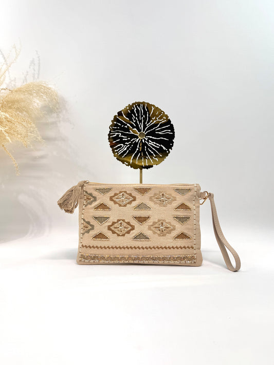 Sac pochette bohème travaillé gypset