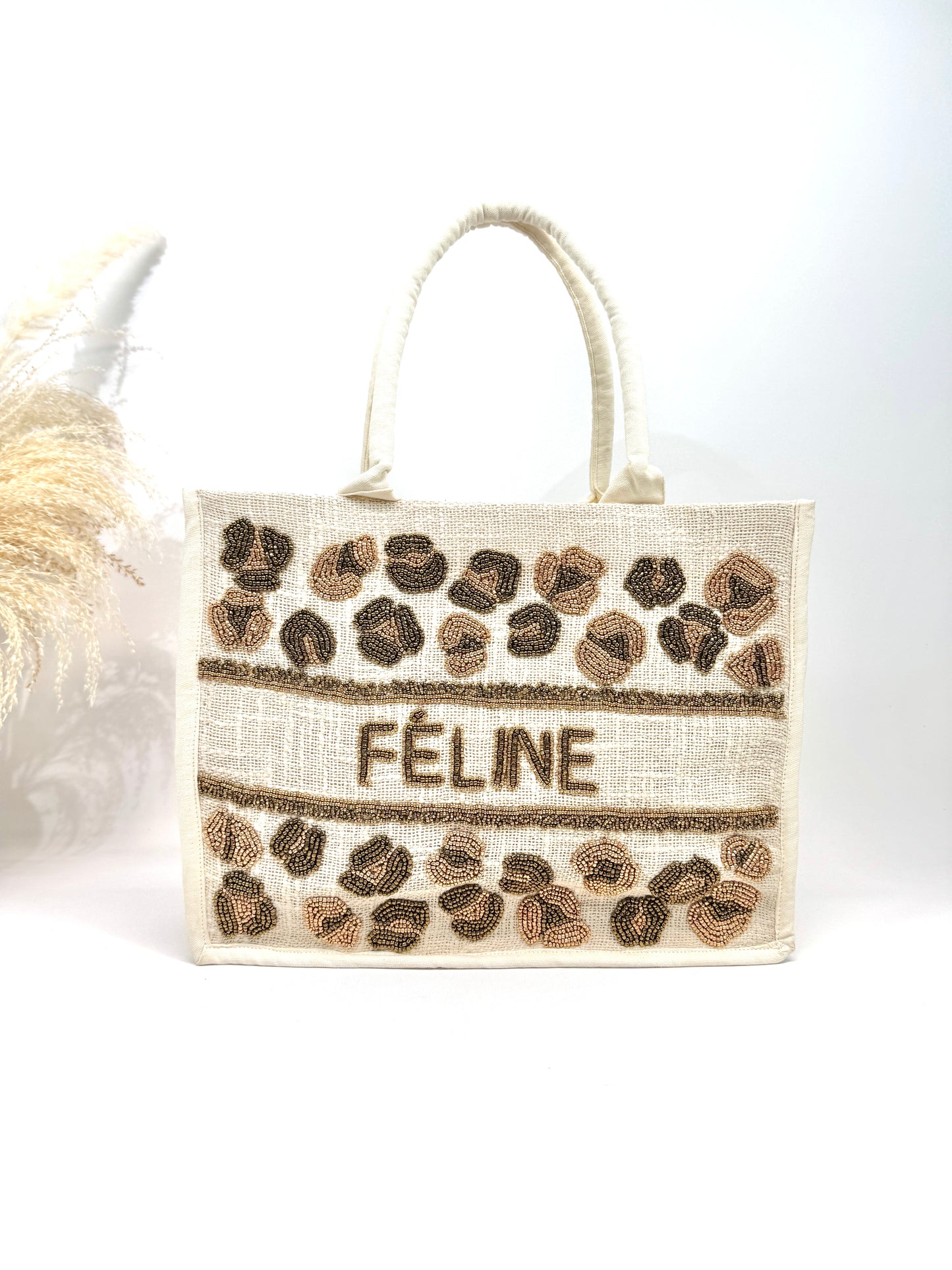 Le sac cabas "Féline" toile de jute