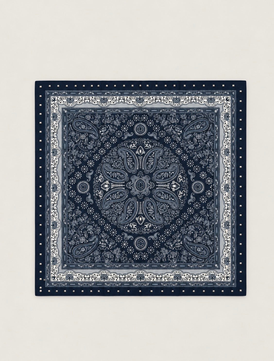 Foulard carré bandana à clous - SOLÈNE