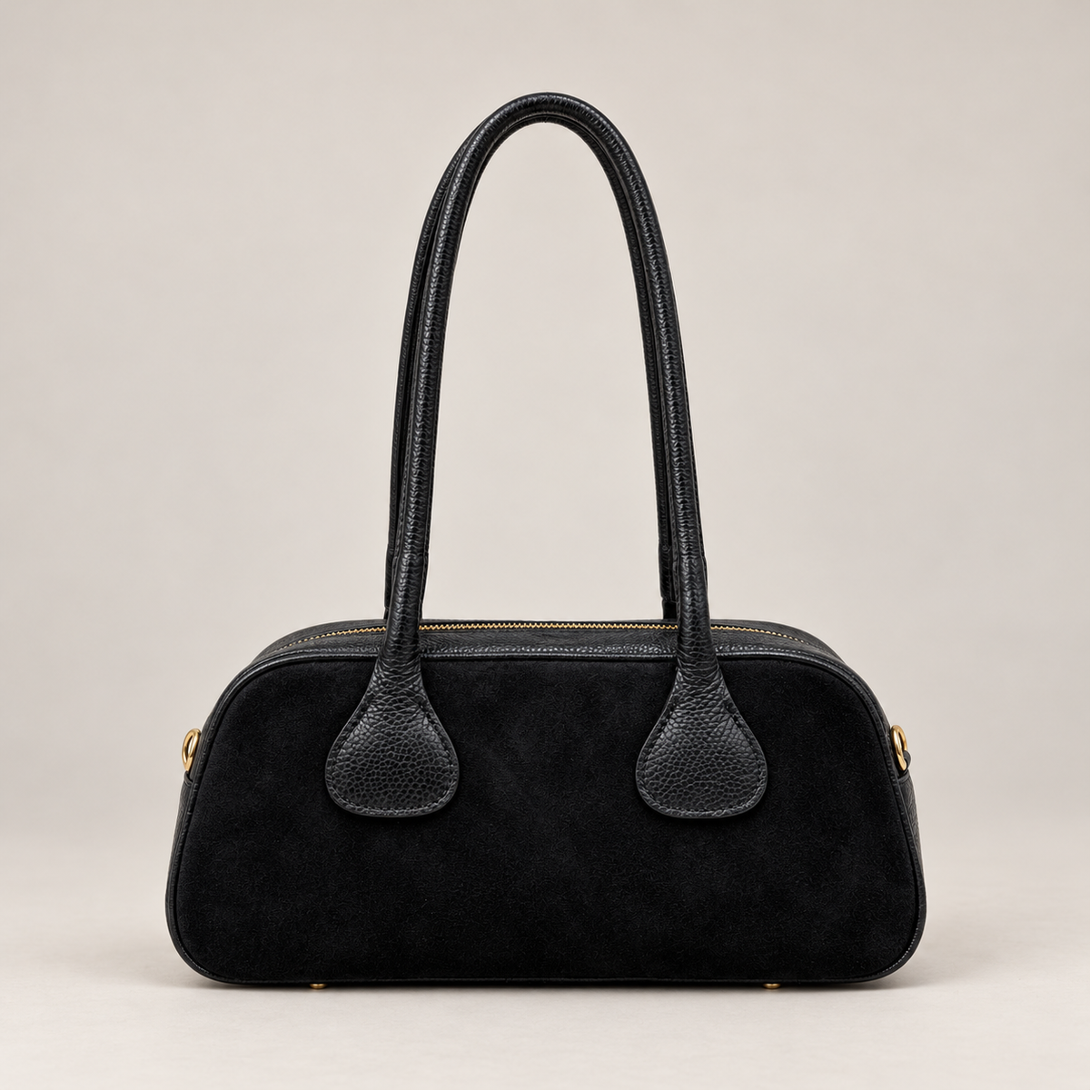 Sac bi-matière en cuir grainé et daim - LOU