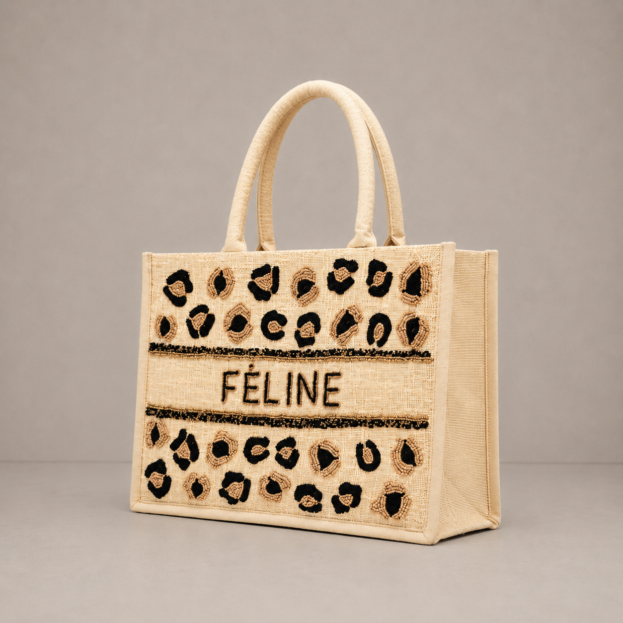 Le sac cabas "Féline" toile de jute