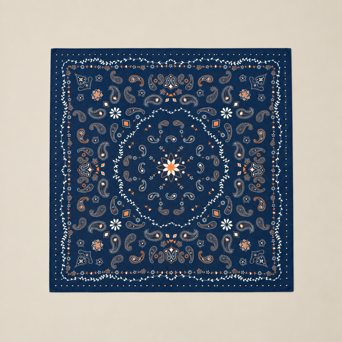Foulard carré bandana à clous - JUSTINE