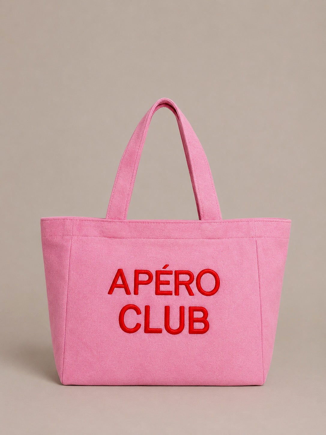 Sac cabas en éponge brodé "Apéro Club !"