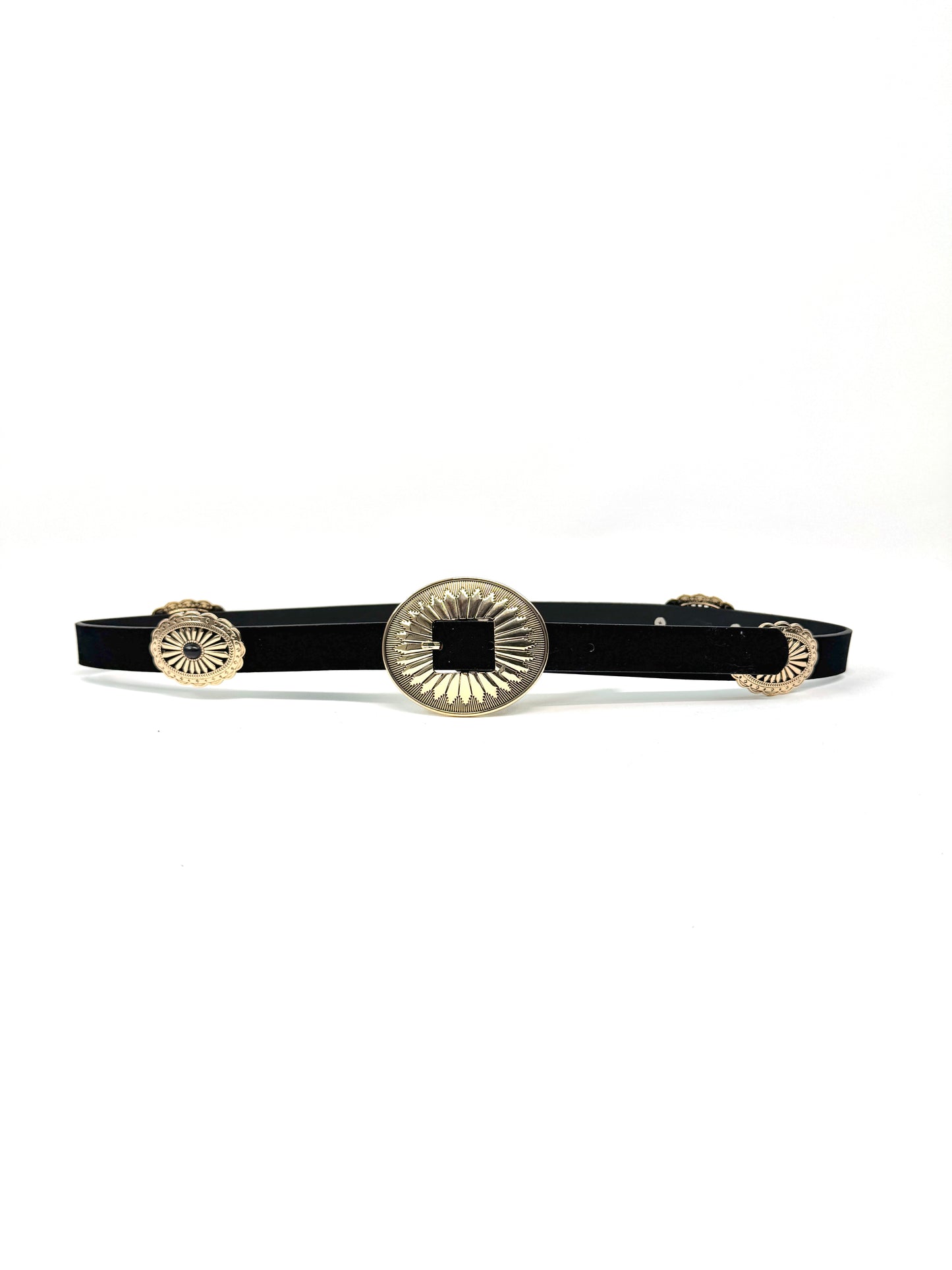 Ceinture bohème à détails métalliques
