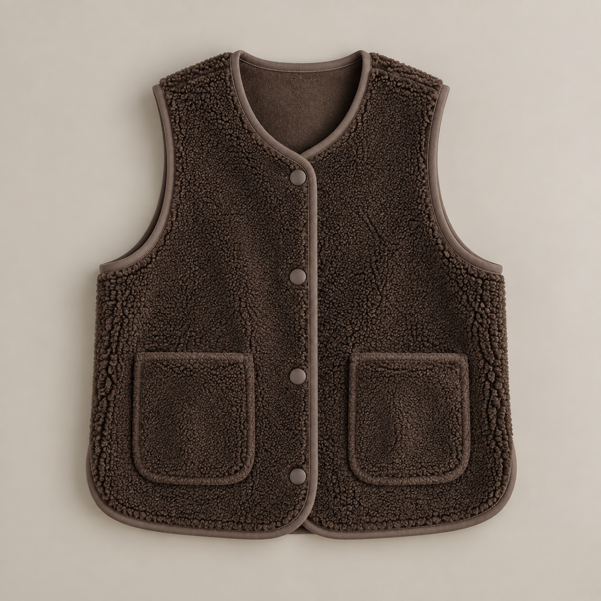 Gilet sans manches effet mouton - ELLA