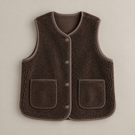 Gilet sans manches effet mouton - ELLA