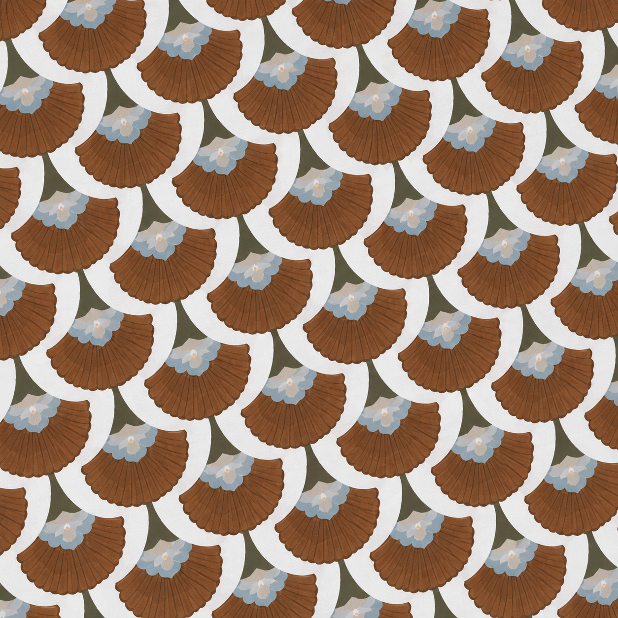 Création triangle réversible à broche double perles taupe