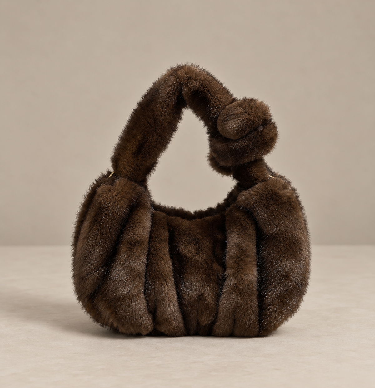 Sac fausse fourrure effet noué - NAYA