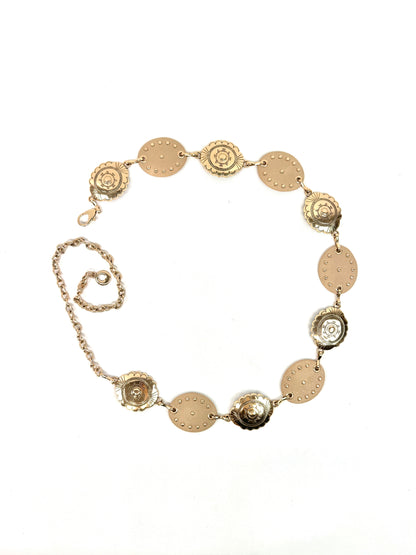 Ceinture bijoux à ornements métalliques