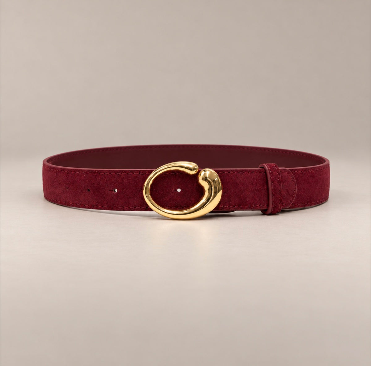 Ceinture en daim boucle organique - GABRIELLE