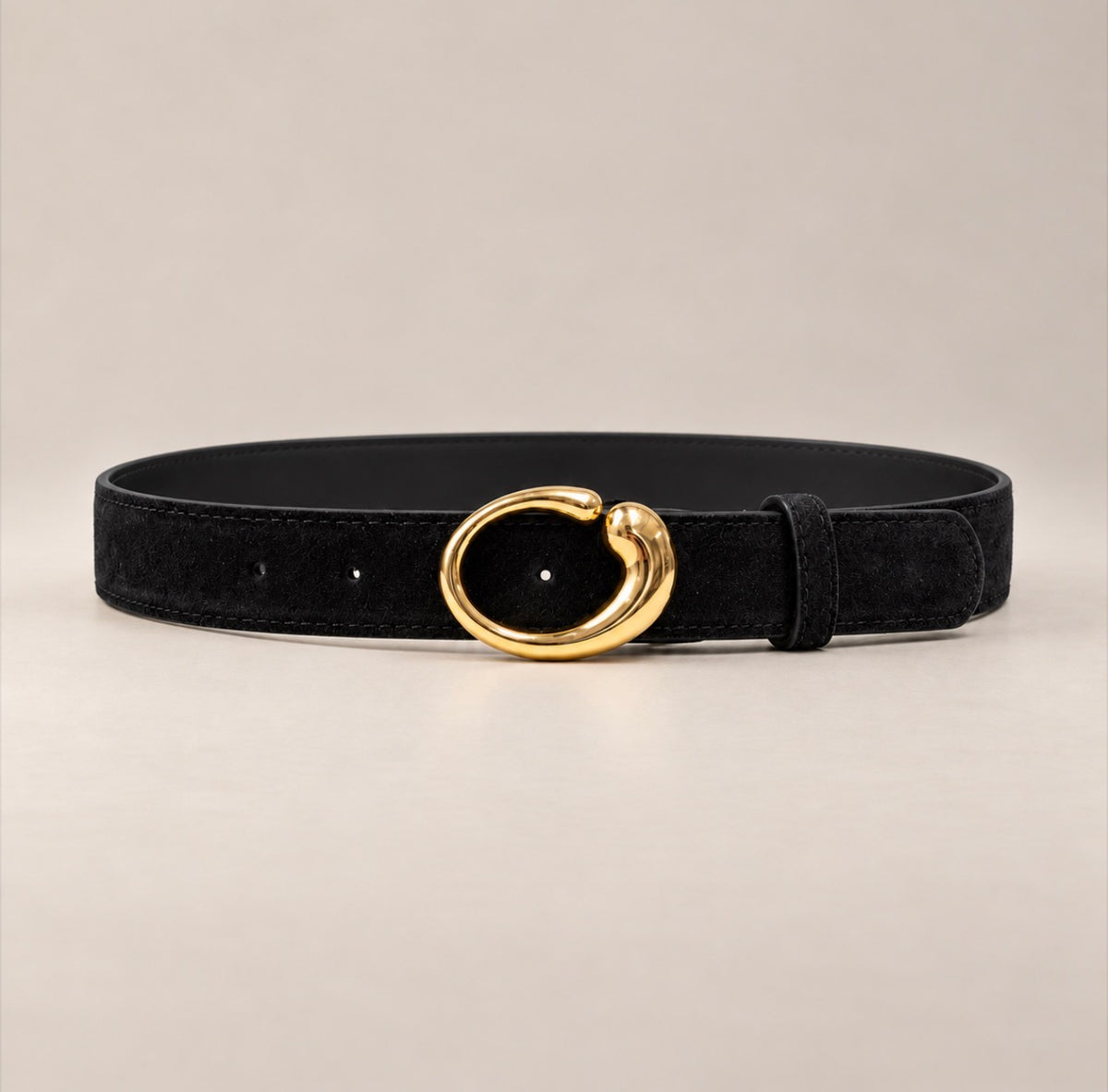 Ceinture en daim boucle organique - GABRIELLE