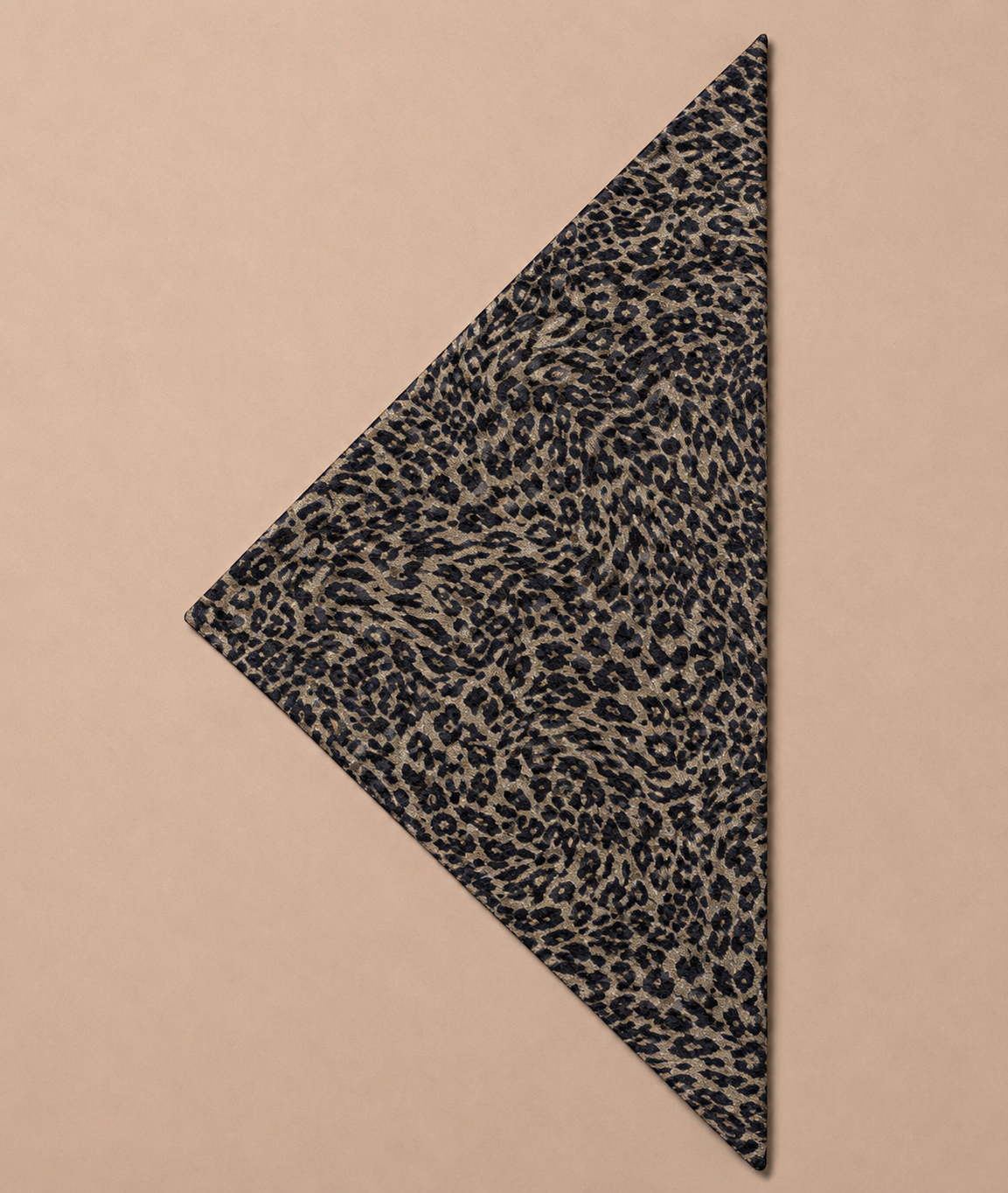 Création triangle double face réversible léopard