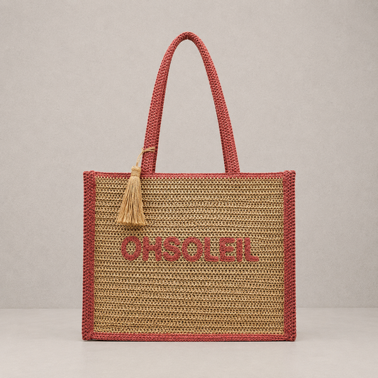 Sac cabas papier tissé "OhSoleil"