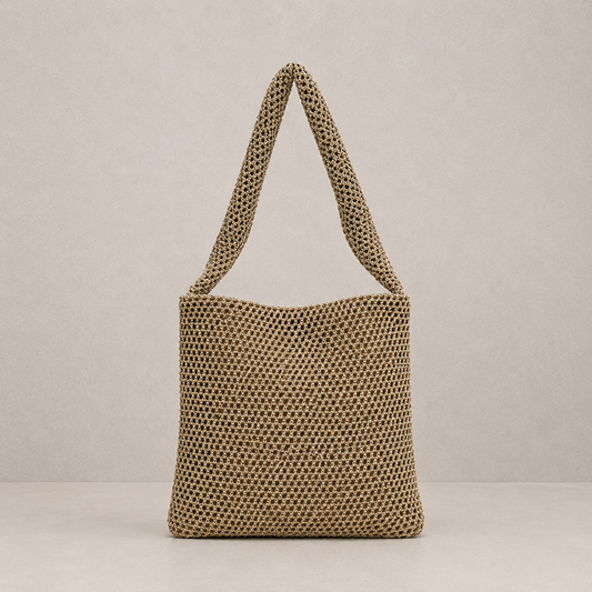 Sac cabas bohème chic à texture tressée