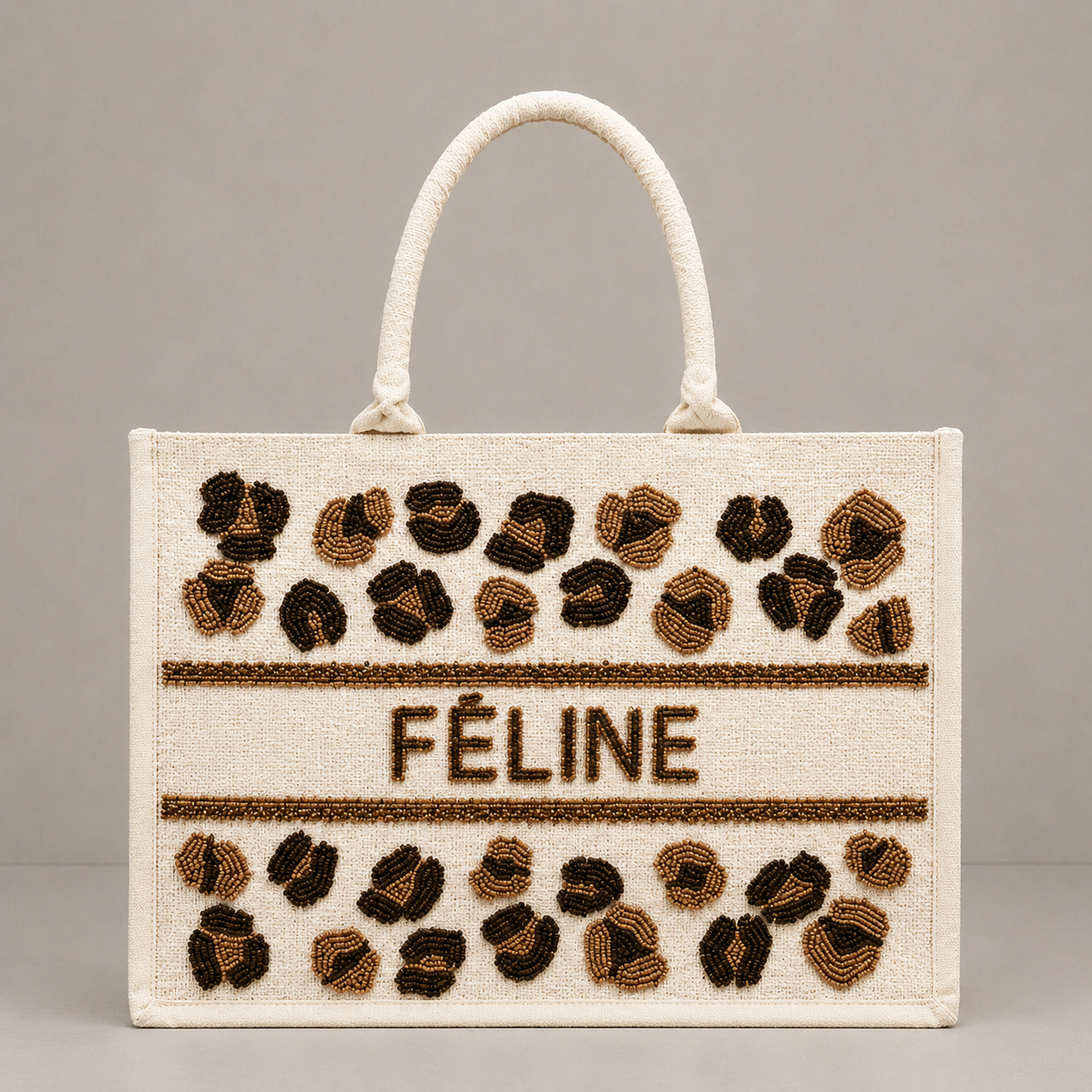 Le sac cabas "Féline" toile de jute