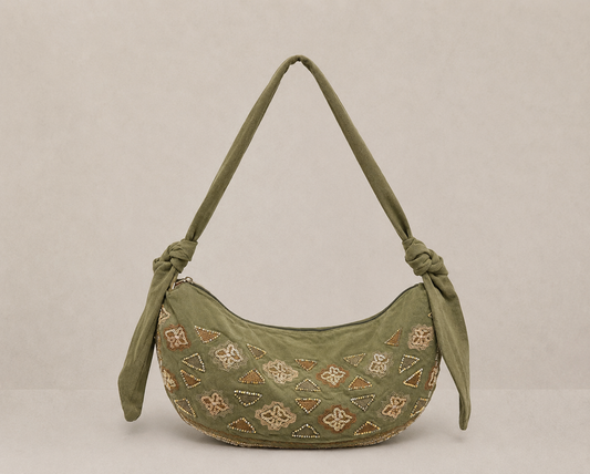 Sac banane besace bohème travaillé gypset