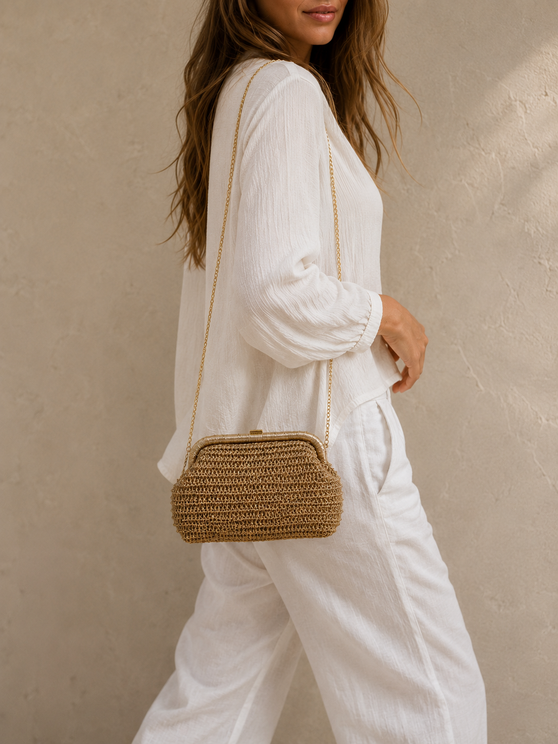 Sac bourse maille tressée