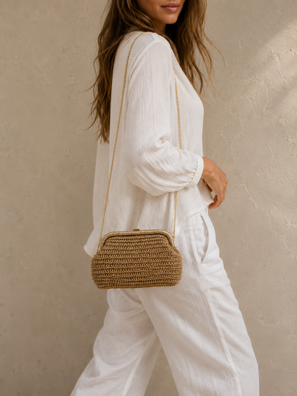 Sac bourse maille tressée
