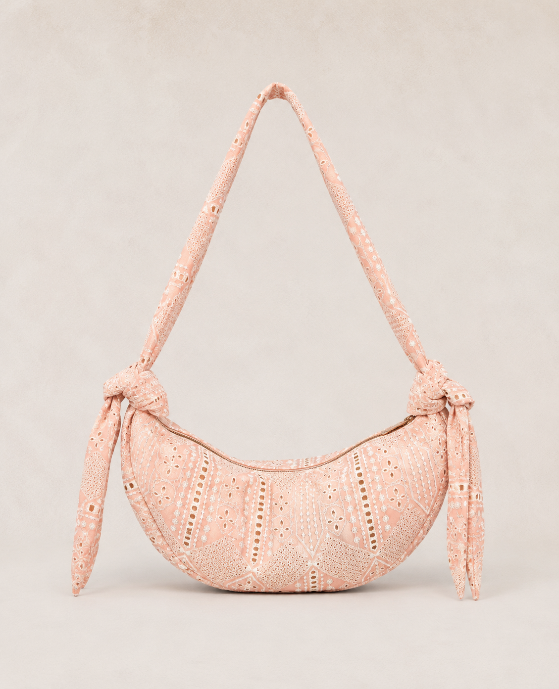 Sac banane besace dentelle à franges coquillages
