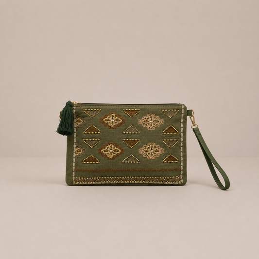 Sac pochette bohème travaillé gypset
