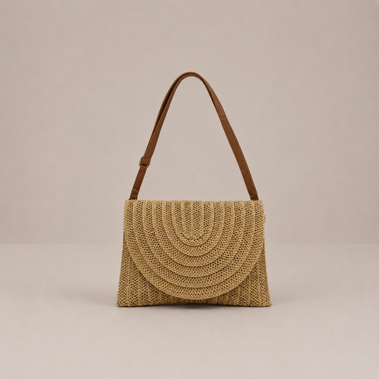 Sac pochette tressé bohémia solaire