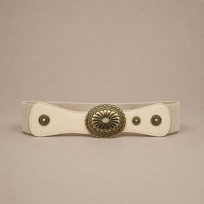 Ceinture bohème à boucle travaillée élastique