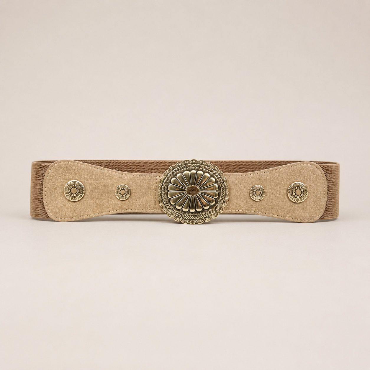 Ceinture bohème à boucle travaillée élastique