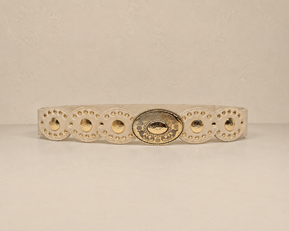 Ceinture bohème ajourée à boucle gravée