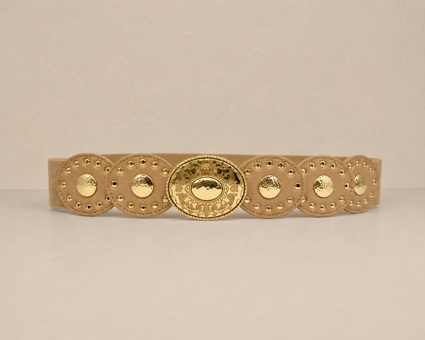 Ceinture bohème ajourée à boucle gravée