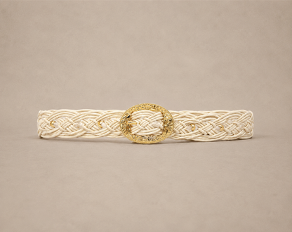 Ceinture en coton large macramé
