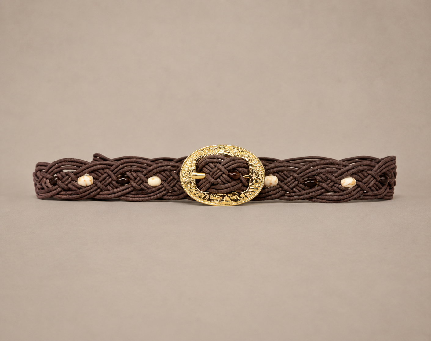 Ceinture en coton large macramé