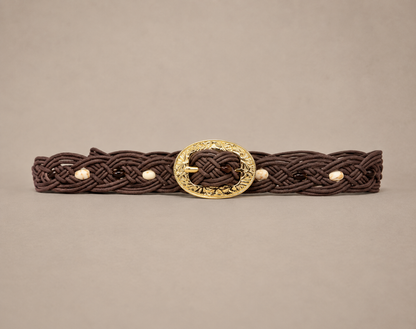Ceinture en coton large macramé