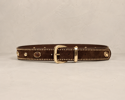 Ceinture chic à clous métalliques