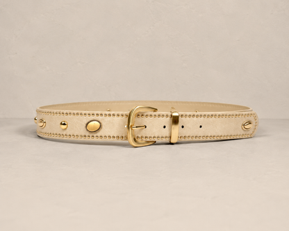 Ceinture chic à clous métalliques