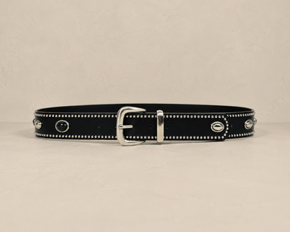 Ceinture chic à clous métalliques