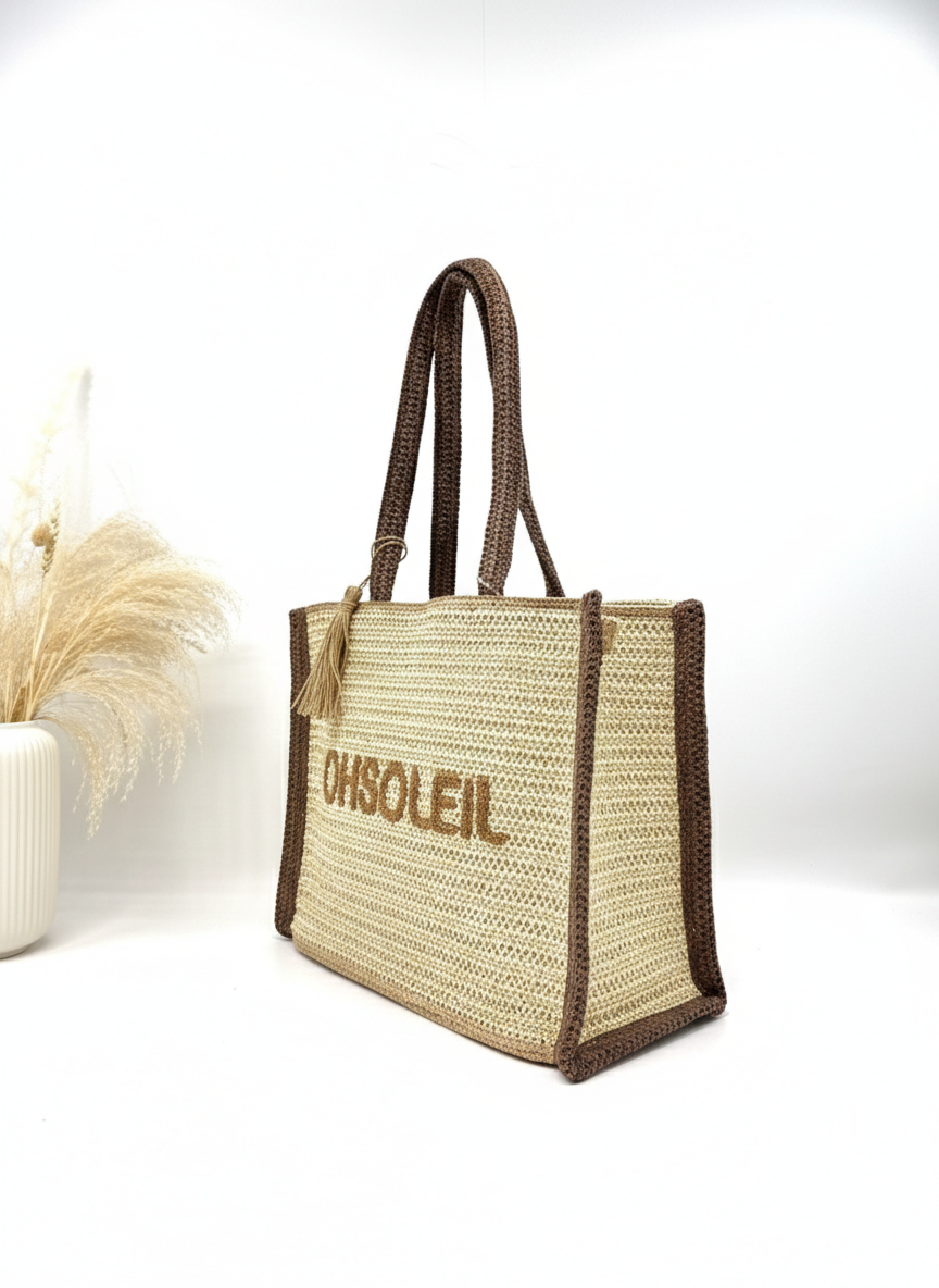 Sac cabas papier tissé "OhSoleil"