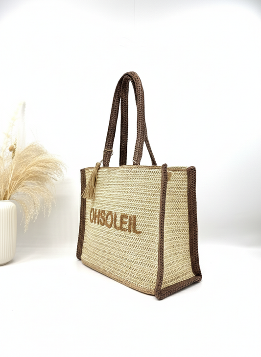 Sac cabas papier tissé "OhSoleil"