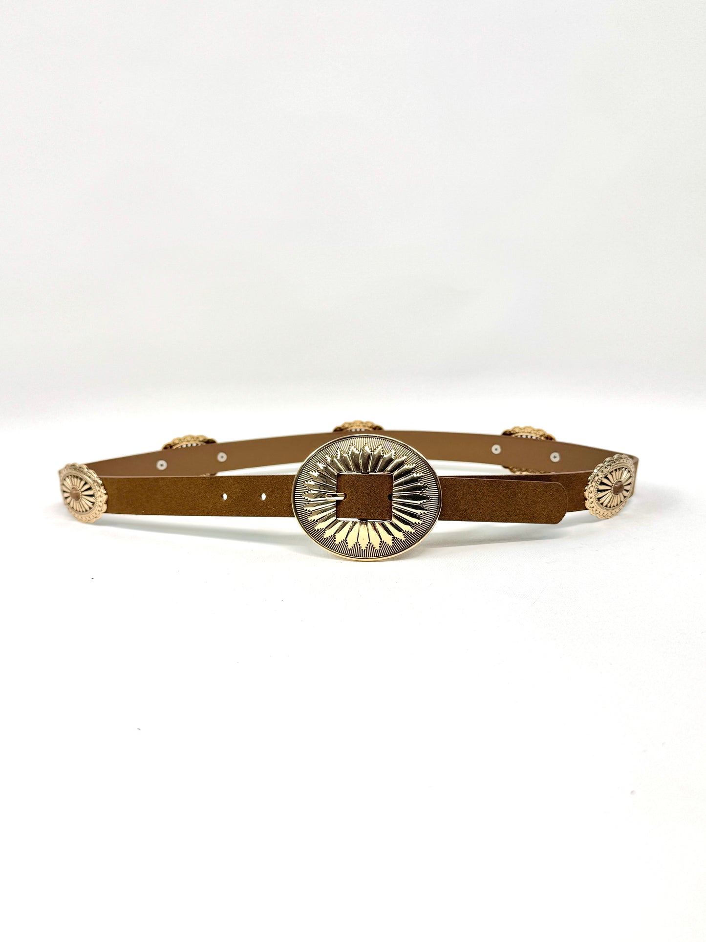 Ceinture bohème à détails métalliques