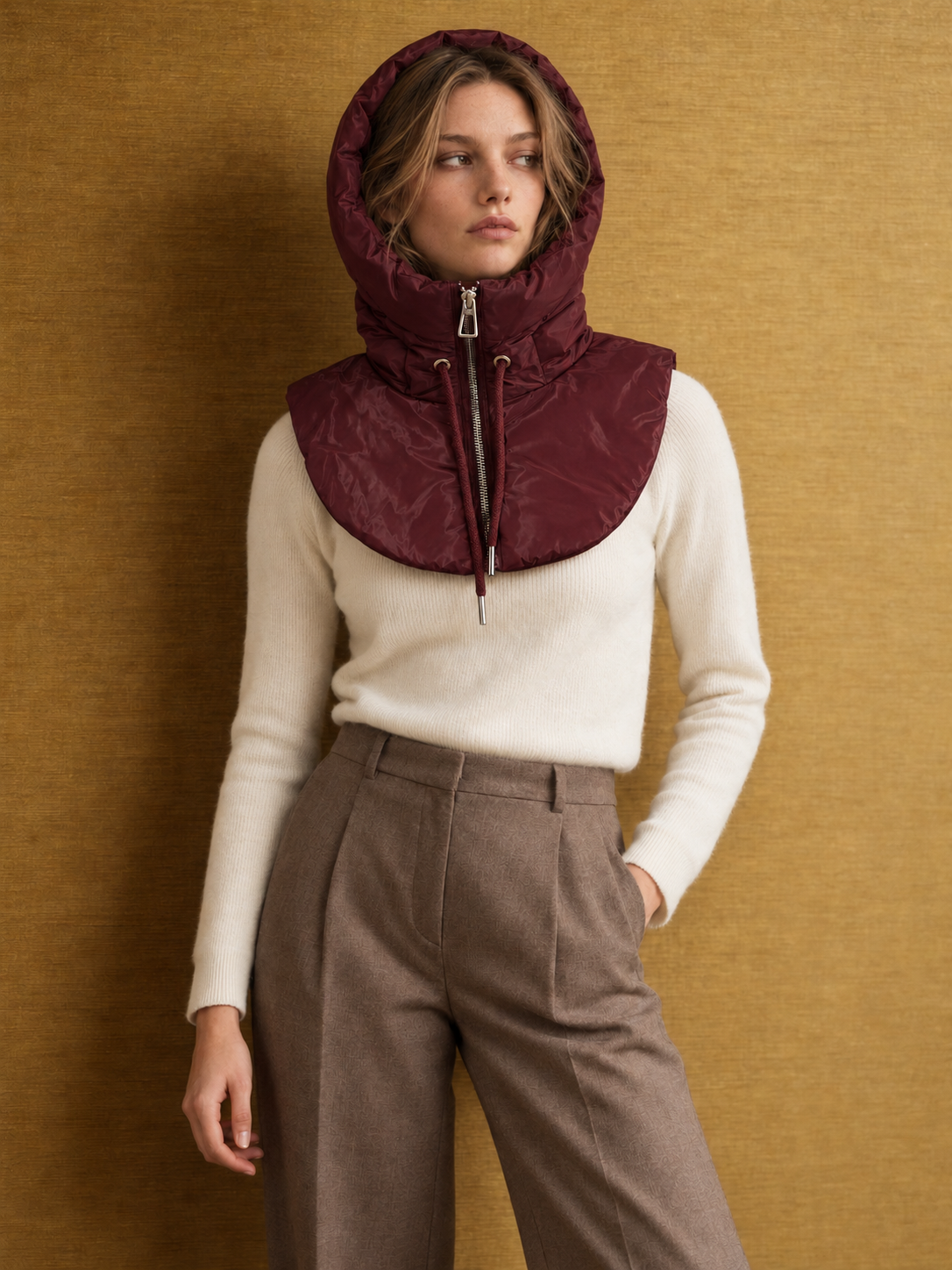 Capuche matelassée chaude à zip – ROMY