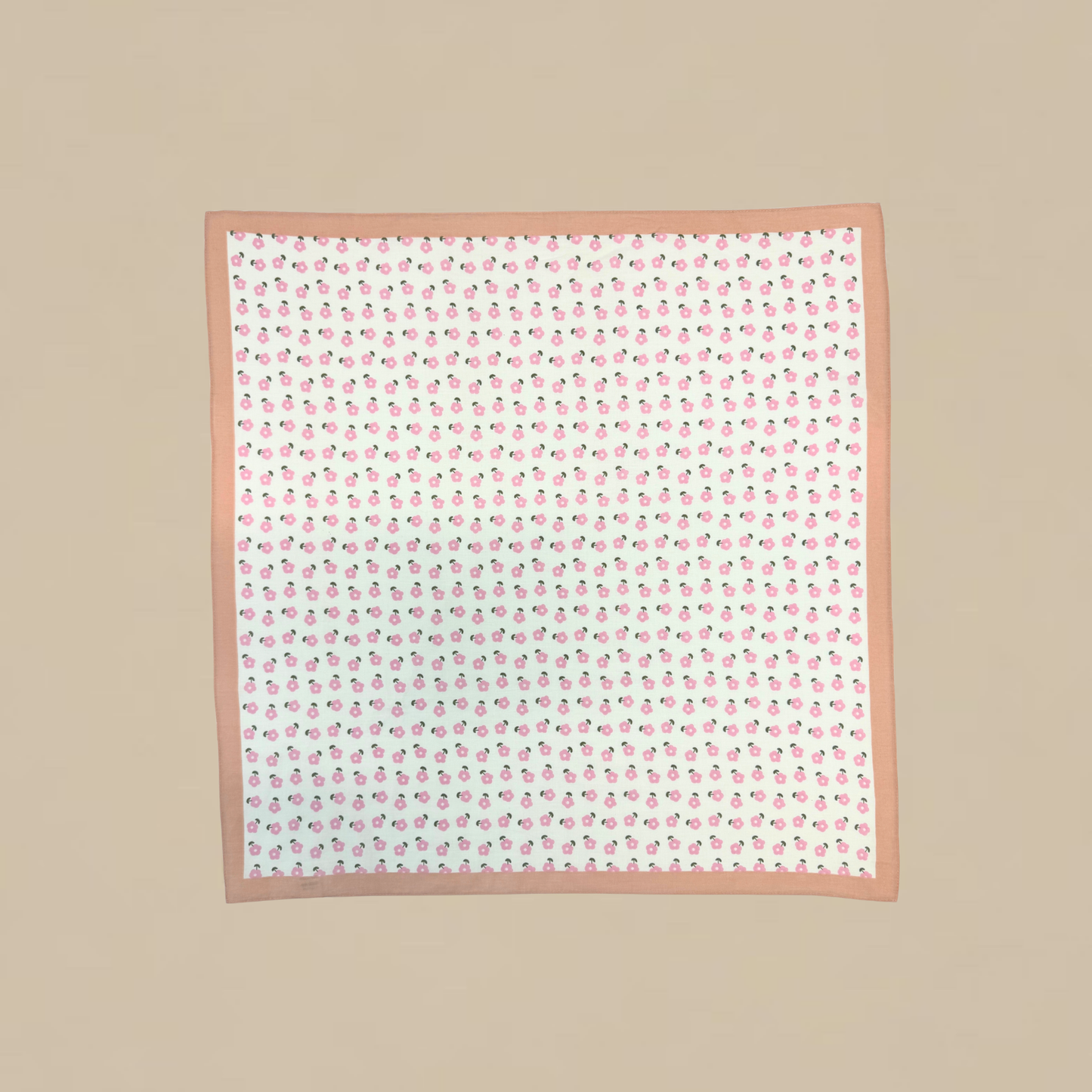 Carré en coton imprimé fleur de sureau