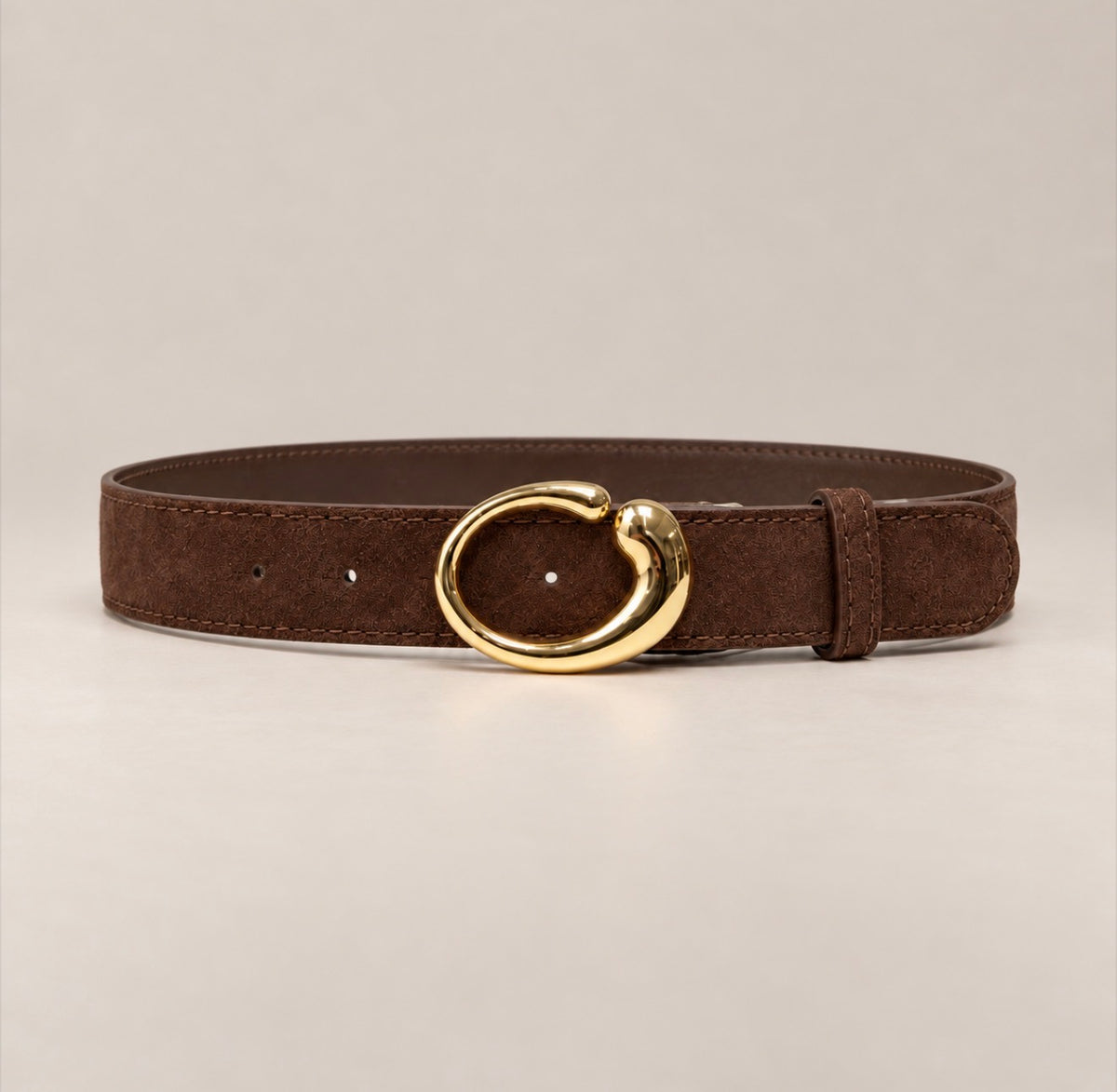 Ceinture en daim boucle organique - GABRIELLE