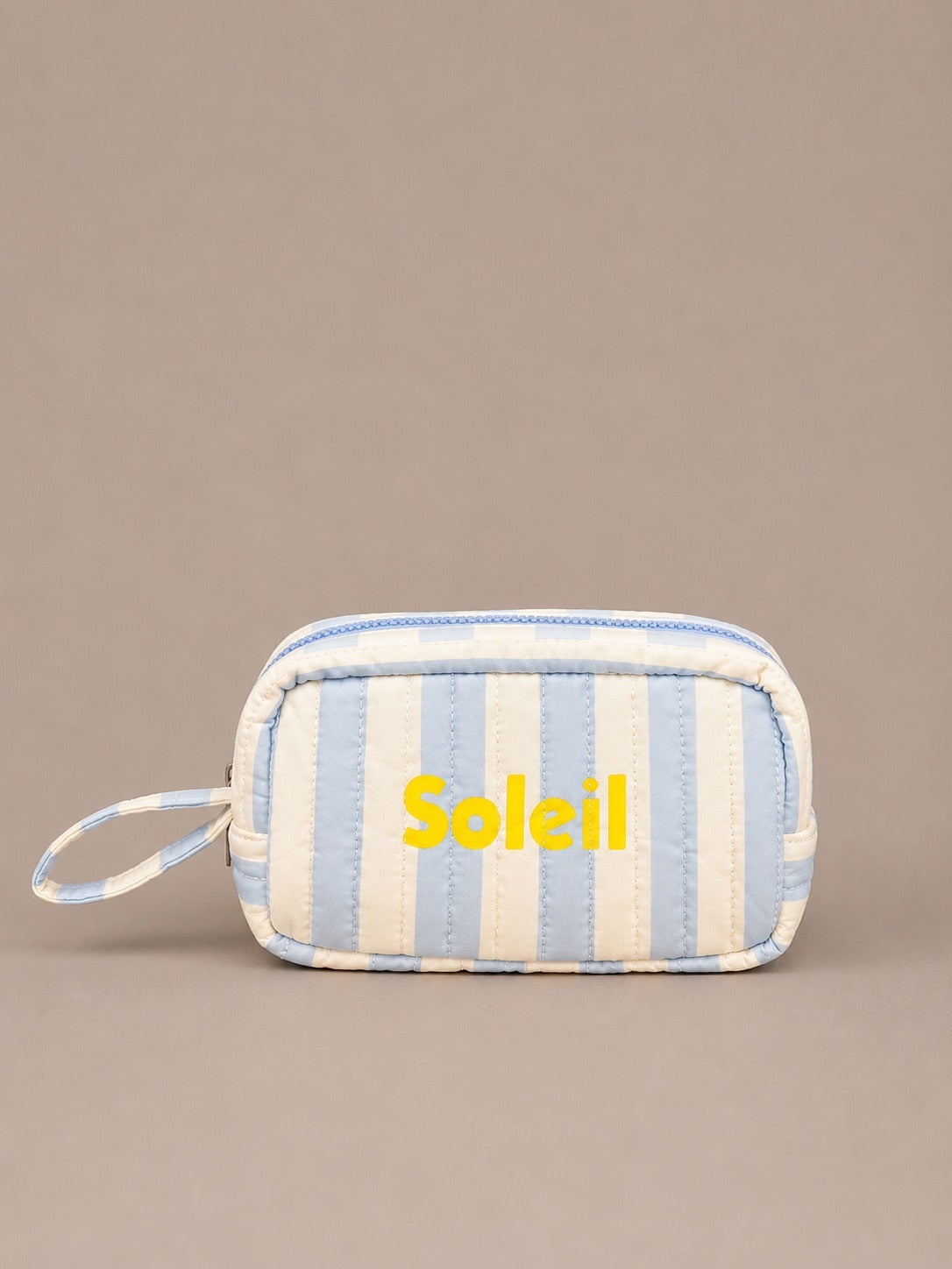 Trousse matelassée en coton réversible "Soleil"