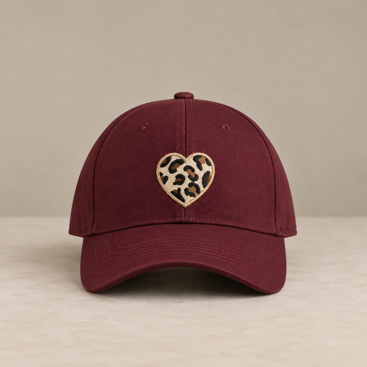 Casquette cœur léopard - LÉONIE