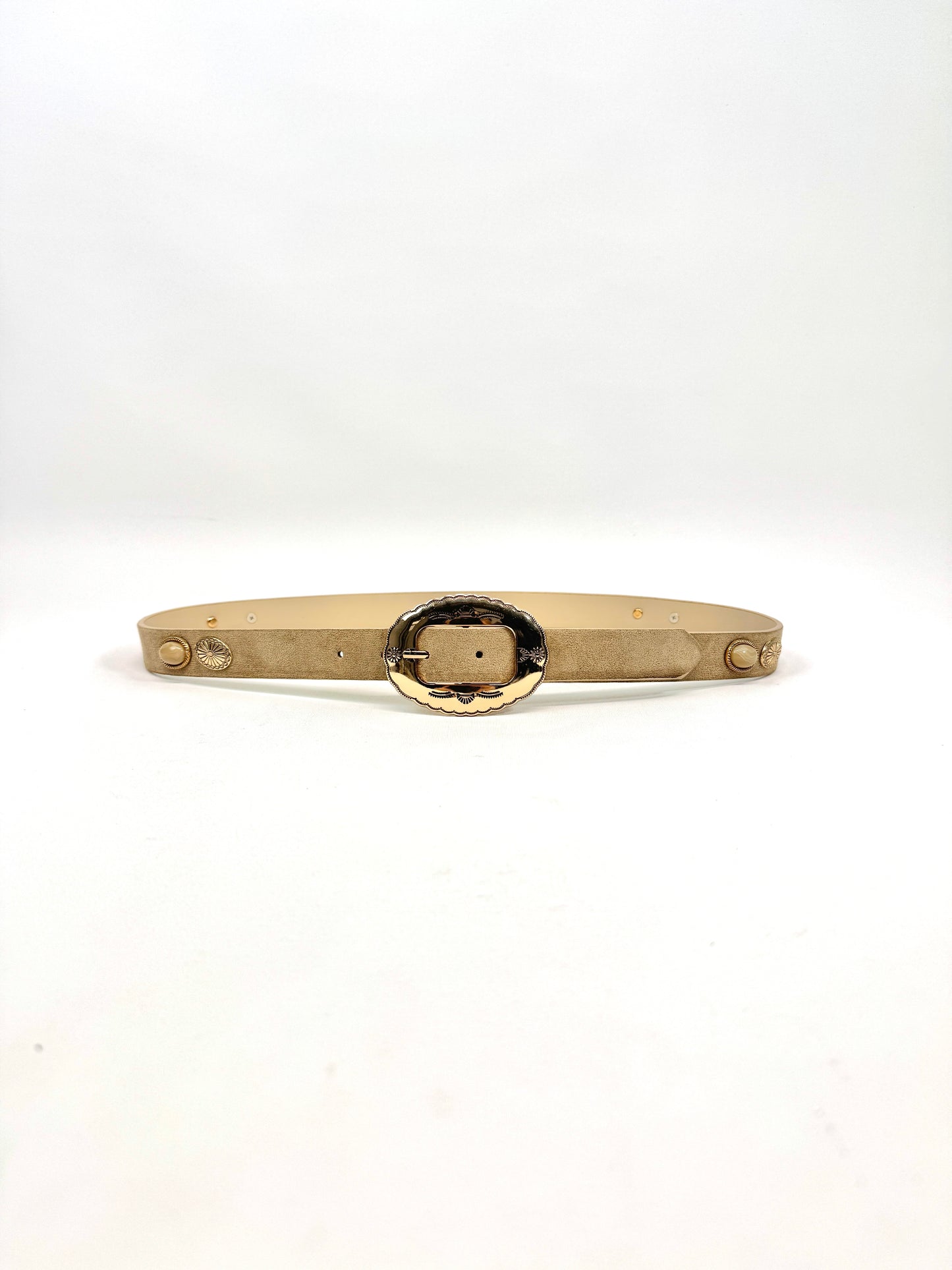 Ceinture chic à boucle écaille dorée