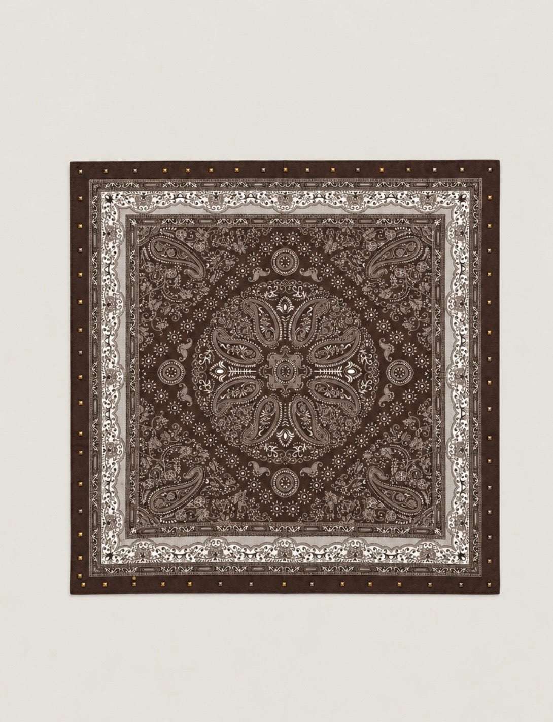Foulard carré bandana à clous - SOLÈNE