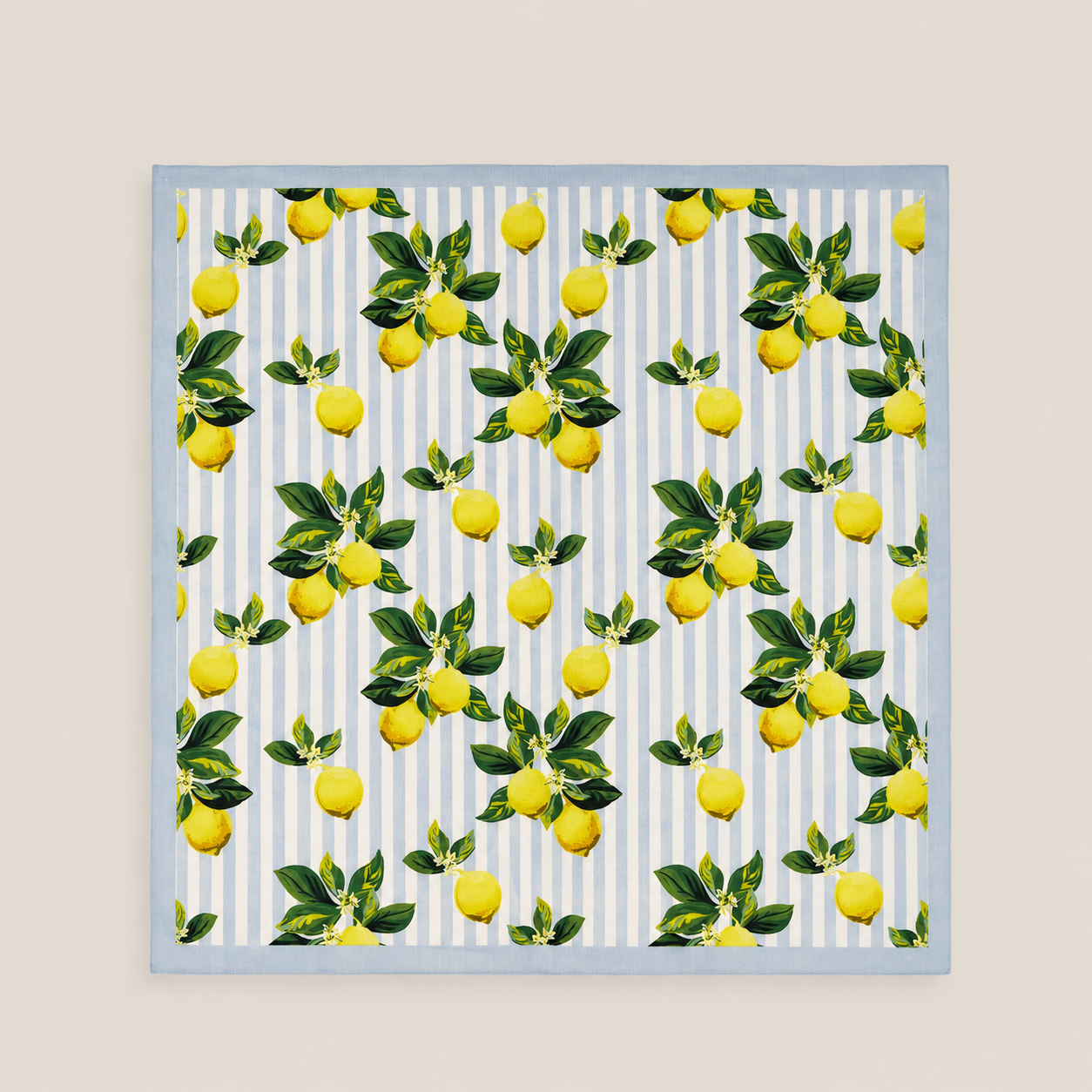 Carré en coton à imprimé citron