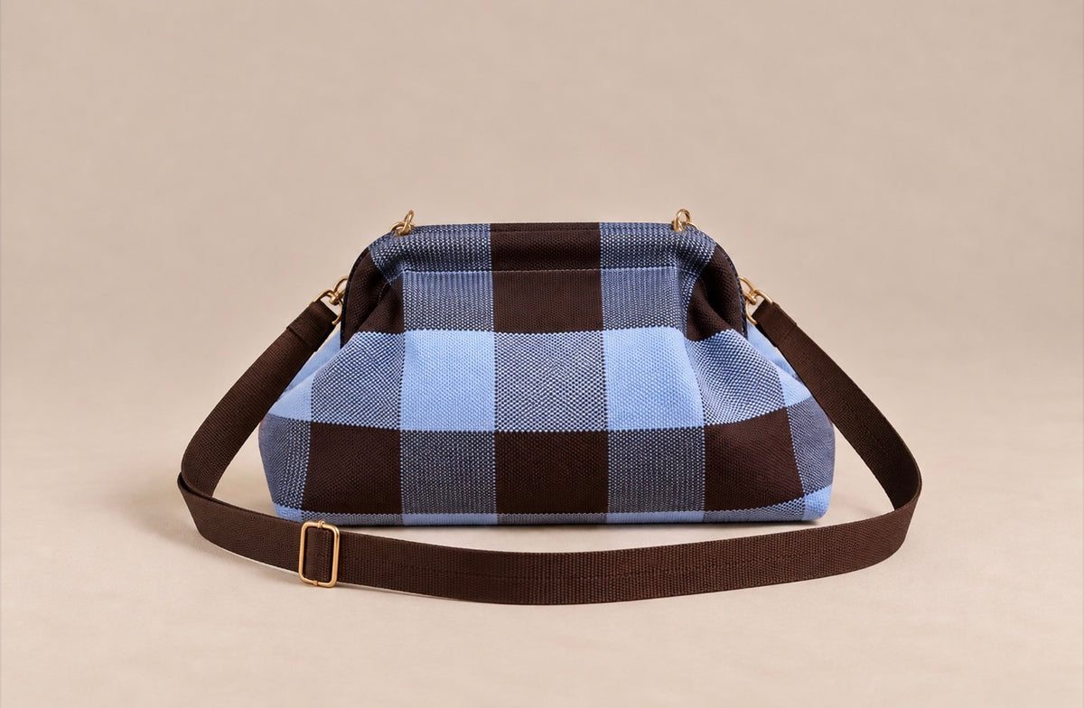 Pochette à carreaux avec lanière assortie - HYLA